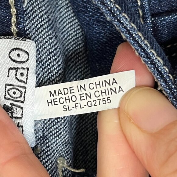 Sweet Look Women's Flare Jeans 7 Tall Bell Bottom Distressed Dark Wash High Rise - Picture 10 of 10